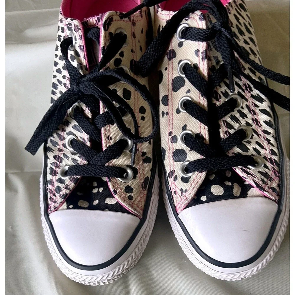 Converse‎ Chuck Taylor All Star Leopard Print Pink Kids Sneakers 549681F Size 6